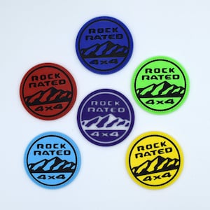 Custom Jeep Badge with Rock Rated Emblem | Trail Ready | Trial Rated | Rock Rated