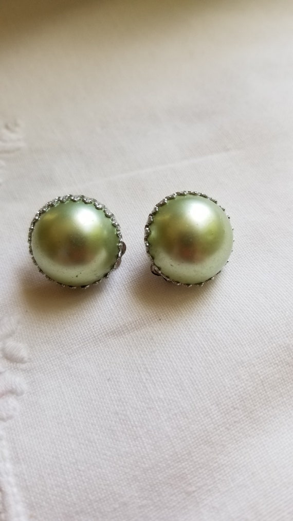 Vintage Earrings- 1950's Made in Japan - Faux Pear