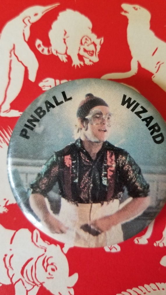 Vintage Pinback/Button Elton John, 1975, Original 