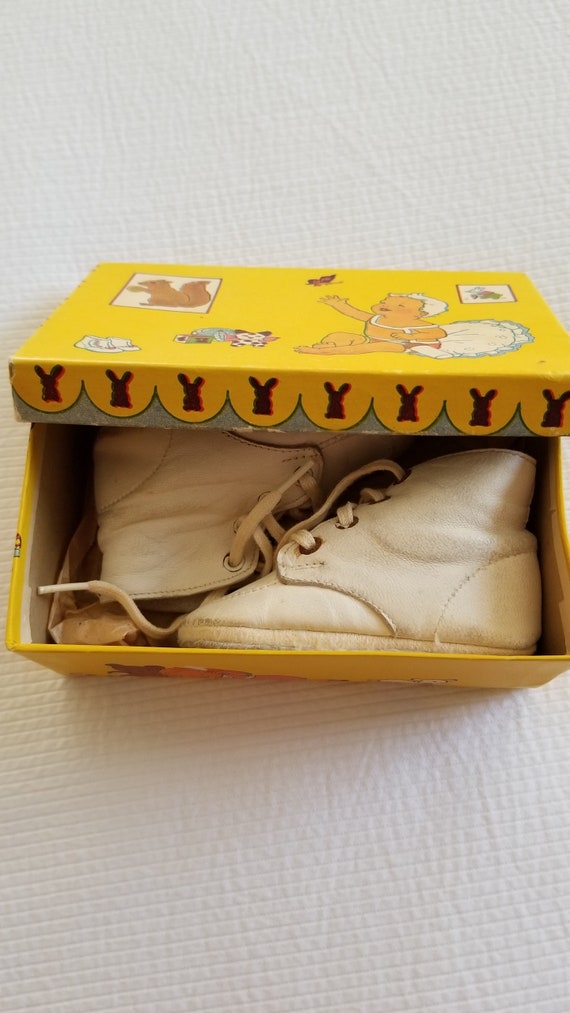 Baby Shoes 1930s Antique Vintage Original Box. Mo… - image 4