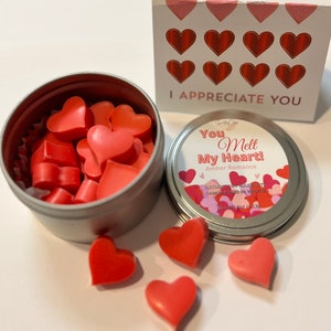 Mini HEART WAX MELTS | Valentines Day Soy Wax Tarts | Gift for Her | Heart Shaped Wax Melts | Melts for Wax Warmer