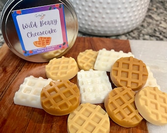 Cialde di cera profumata al gusto di waffle con cheesecake ai frutti di bosco / Profumo di pasticceria gourmand