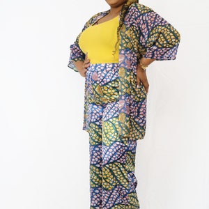 2pcs African Ankara Kimono Set