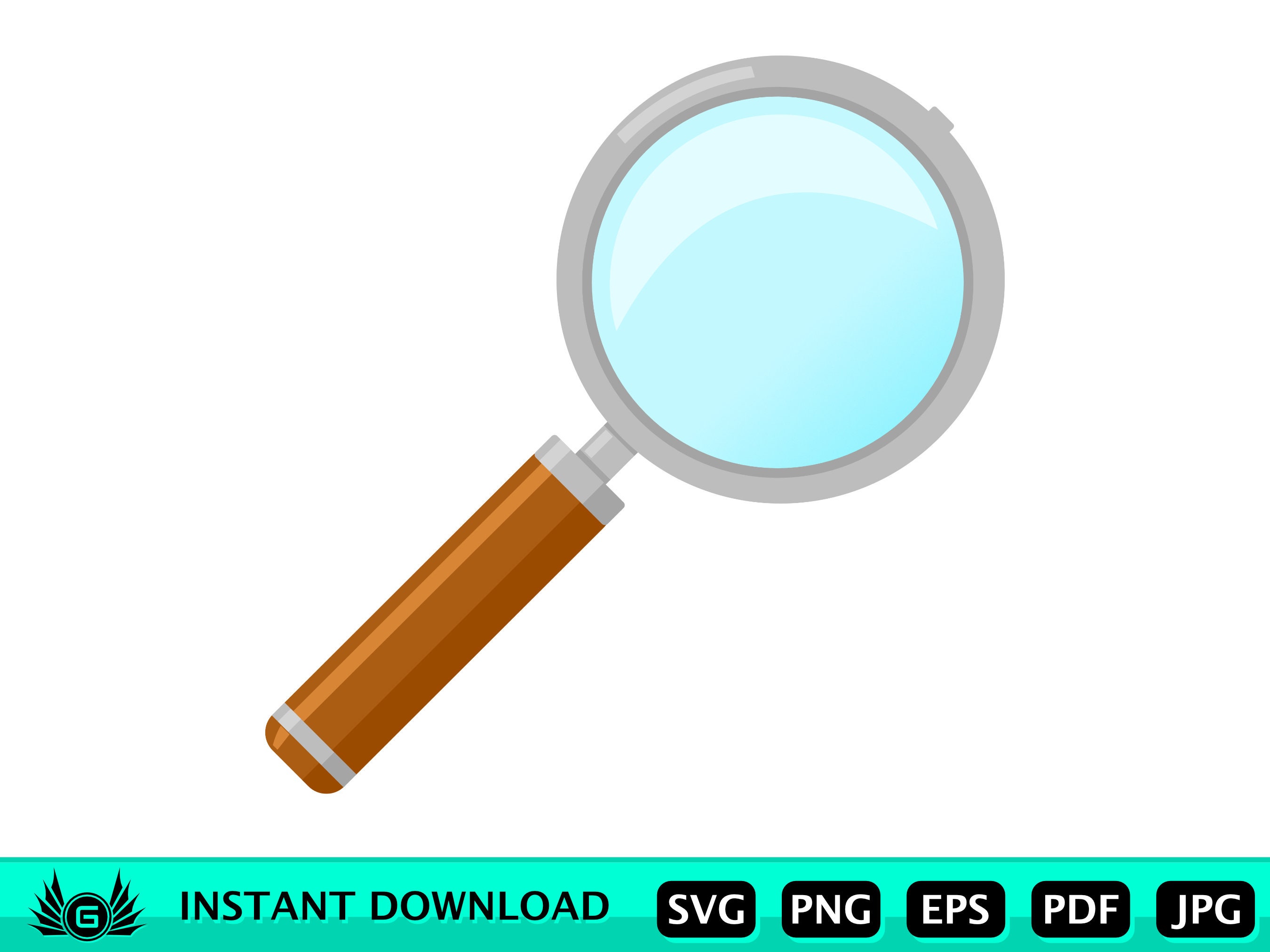 Lupa svg Mag Glass Pegatina imprimible Buscar Zoom Etsy México