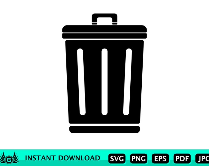 Mülleimer SVG Mülleimer Recycle Bin SVG Rubbish Icon Files - Etsy