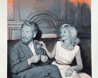 Three Wavy Lines original oil painting