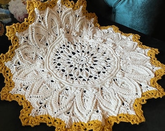 handmade textured crochet doily