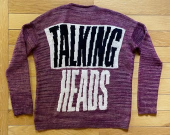 Talking Heads True Stories handstickad intarsia-kofta