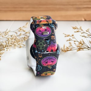 Halloween Pumpkins Rainbow Band Czarny Do Apple Watch Ultra i Series 8/7/6/5/4/3/2/1 SE dla Mężczyzn i Kobiet