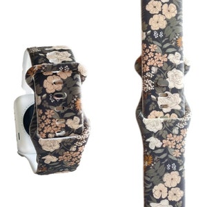Floral Apple Watch Band: Comfy Silicone, Artist Design