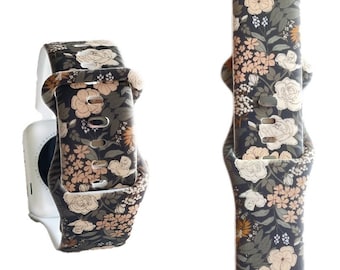 Floral Apple Watch Band: Comfy Silicone, Artist Design