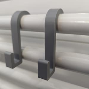 2 ganci per radiatori/scaldasalviette/radiatori rotondi - design minimalista