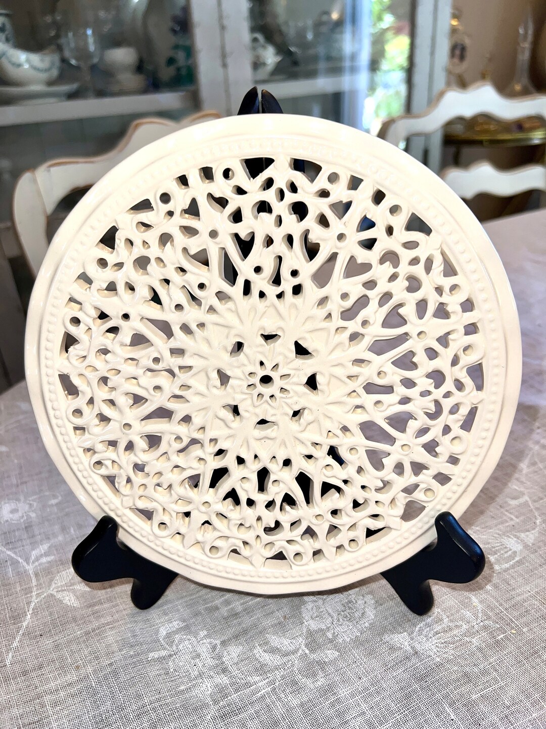 1970s Vintage Ceramic Trivet Hot Plate Pot Holder Etsy