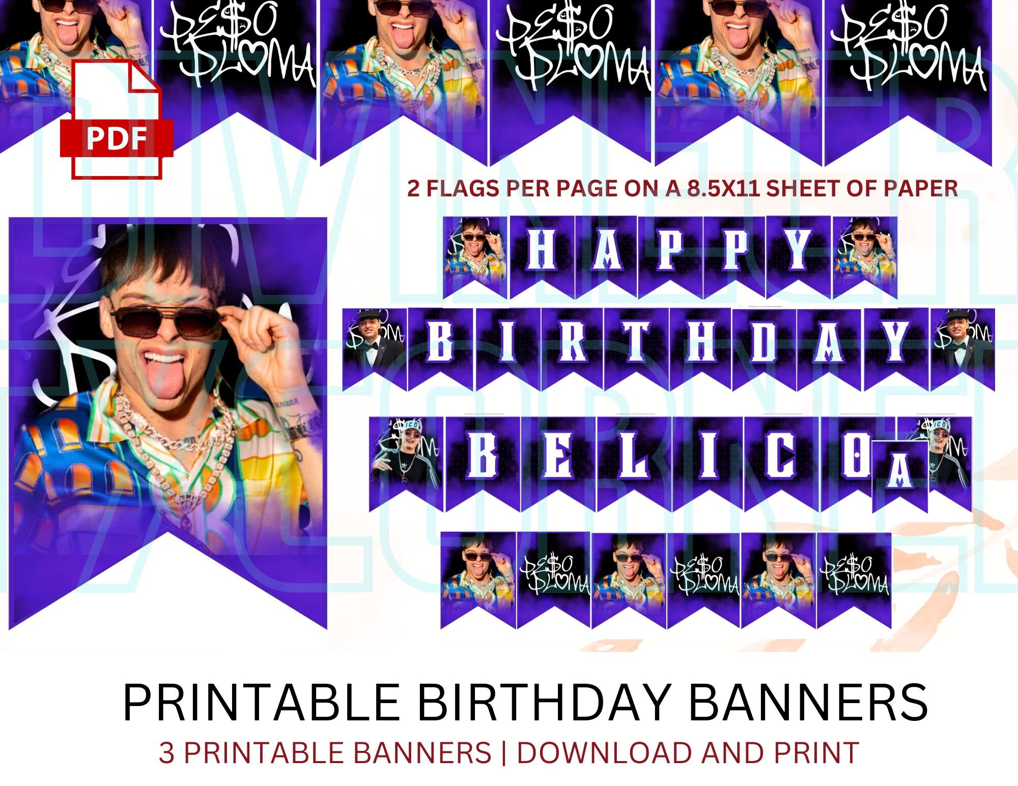 Peso Pluma Birthday Banner Peso Pluma Peso Pluma - Etsy Canada