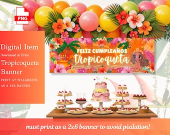 Tropicoqueta Birthday Banner | Tropicoqueta | Karol G Party | Karol G Birthday | Bichota | Tropicoqueta Shirt | Tropicoqueta Shirt
