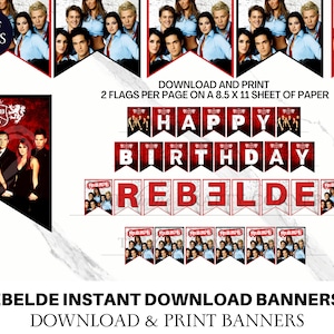 Rebelde Birthday Banners | Rebelde | RBD | RBD Birthday Banners | Y Soy