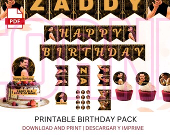 Pedro Pascal Birthday Banner | Zaddy | Pedro Pasca l Zaddy | Pedro Pascal Birthday Banners | Pedro Pascal Party |