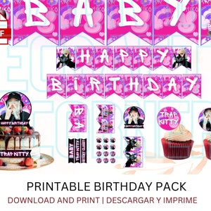 Young Miko Birthday Banner | Young Miko | Trap Kitty | Baby Miko | Young Miko Party | Young Miko Birthday | Young Miko SVG | Baby Miko Shirt