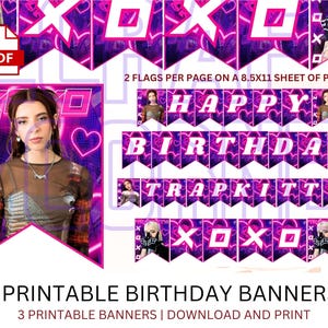 Young Miko Birthday Banners | Young Miko | Trap Kitty | Baby Miko | Young Miko Party | Young Miko Birthday | Young Miko SVG
