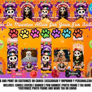 Dia De Los Muertos | Dia de Los Muertos Kerzenhüllen | Dia De Los Muertos Banner | Altar Dia De Muertos | Dia de Los Muertos Vela