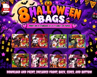 Halloween Treat Bags| Halloween | Halloween Treat Cards | Jumbo Treat Cards | Halloween SVG | Cute Halloween SVG | Halloween Jumbo Cards