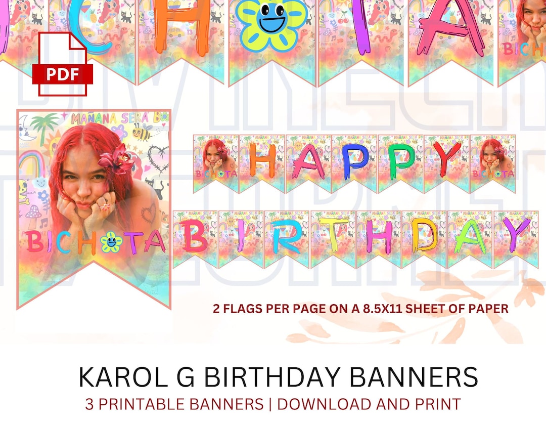 Karol G Birthday Banners Mañana Será Bonito Karol G Decoración De