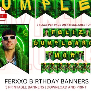 FERXXO Birthday Banners | FERXXO | Feid | Ferxxo Feliz Cumpleaños | Ferxxo Birthday | Ferxxo Banners | Ferxxo Decor | Ferxxo Party