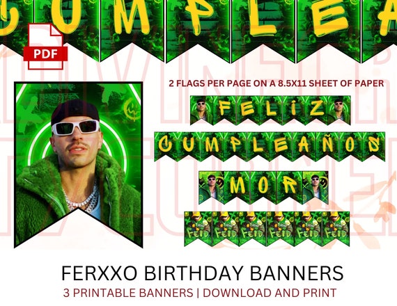 FERXXO Birthday Banners | FERXXO | Feid | Ferxxo Feliz Cumpleaños | Ferxxo Birthday | Ferxxo Banners | Ferxxo Decor | Ferxxo Party