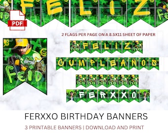 FERXXO Birthday Banners | Feid | FERXXO Feliz Cumpleaños | Feid Birthday Banners | Ferxxo Banners | Ferxxo Decor