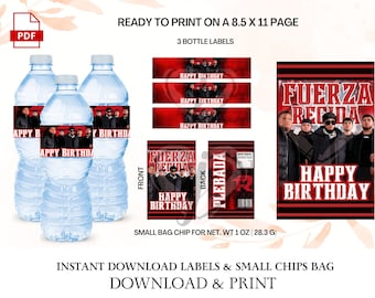 Fuerza Regida Birthday Chip Bag | Fuerza Regida Birthday Banner | Jesus Ortiz Paz SVG | Fuerza Regida Party | JOP Cake Topper | JOP Shirt