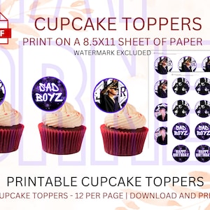 Junior H Cupake Toppers | Junior H | Sad Boyz | Junior H Party | Junior H Birthday | Junior H Birthday Cupcake | Junior H Shirt