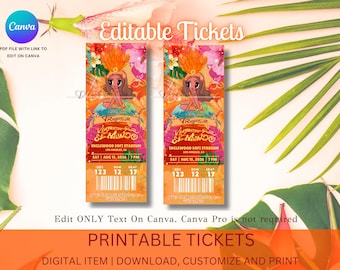 Tropitour Ticket Template | Tropitour |  Tropicoqueta Birthday Invitation | Tropicoqueta | Tropicoqueta Banner | Karol G Shirt