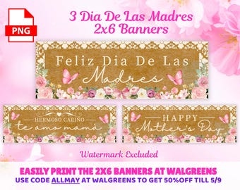 Mother's Day Feliz Dia de las Madres Banner | Dia De las Madres | Dia de las Madres Banner | Hermoso Cariño Banner | Mother's Day Banner