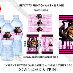 Junior H Bottle Labels and Small Chip Bag | Junior H | Sad Boyz | Junior H Birthday | Junior H Party | Junior H Shirt