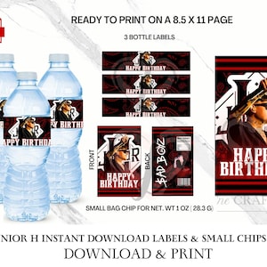Junior H Birthday Labels and Chip Bag | Junior H | Junior H Party | Junior H Birthday | Junior H SVG | Junior H Cumpleaños