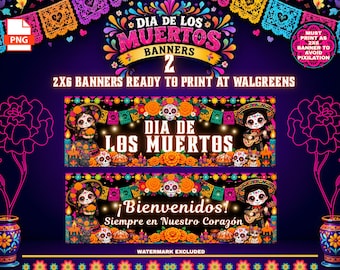 Dia De Los Muertos Banner | Dia de Los Muertos Altar | Dia de Los Muertos Candle Covers | Dia de Los Muertos | Dia de Los Muertos PNG