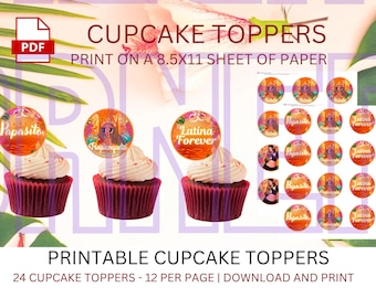 Tropicoqueta Cupcake Toppers | Karol G | Tropicoqueta Toppers | Tropicoqueta | Karol G Banner | Karol G Party | Karol G Birthday |