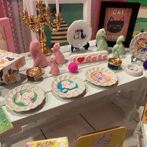 Miniatur-Zierkatzen, Puppenhaus-Kätzchen-Accessoires & Dekoration, 1:12 Bild 2