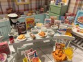 Miniature Breakfast, Dollhouse Food, 1:12, Pancakes, Waffles, Eggs, Cereal, Milk, Bagels, Oatmeal, Jam, Toast, Juice, Character Mugs & Bowls