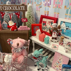 Miniature Christmas Wonderland, Dollhouse Holiday Candyland Accessories, Decor, 1:12 image 4