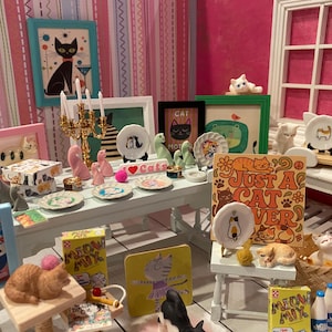 Miniatur-Zierkatzen, Puppenhaus-Kätzchen-Accessoires & Dekoration, 1:12 Bild 4