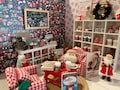 Miniature Christmas Coffee Shop, Holiday Dollhouse Coffee, 1:12 Drinks, Clause Christmas Coffee Shop, Frappe, Hot Chocolate, Expresso, Mugs