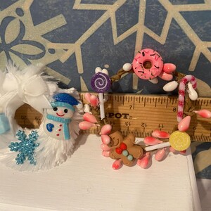 Miniature Christmas, Holiday Wreaths, Dollhouse Christmas Wreaths & Greenery, Holiday Decoration, Nativity, Candyland, Vintage Decor image 5