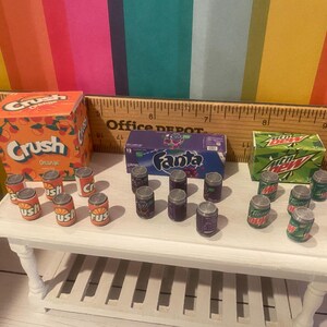 Miniature Board Games, Dollhouse Family Game Night, 1:12, Game Boxes & Boards, Popcorn, Soda Bottles, Soda Boxes, Classic Games image 8
