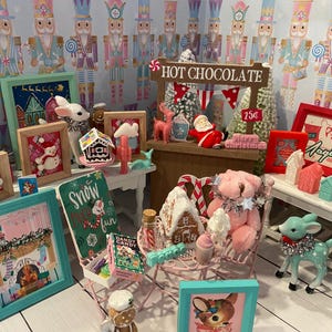 Miniature Christmas Wonderland, Dollhouse Holiday Candyland Accessories, Decor, 1:12 image 17