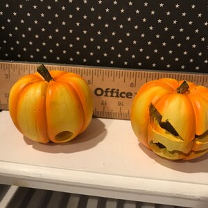 Miniature Carved Jack O' Lanterns, Dollhouse Halloween, Fall ...