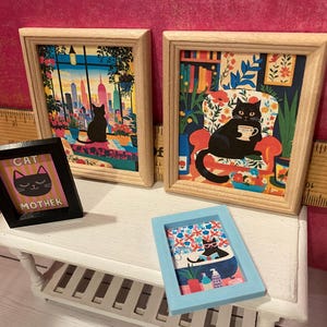 Miniatur-Zierkatzen, Puppenhaus-Kätzchen-Accessoires & Dekoration, 1:12 Bild 12
