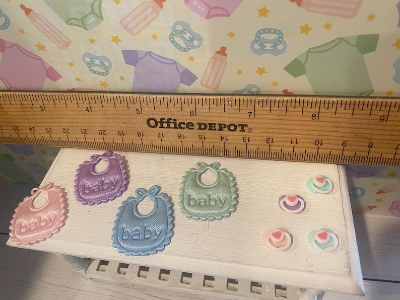 Miniature Baby Shower, Dollhouse Baby Accessories, 1:12 Nursery Items, Baby Wipes, Diapers, Bottles, Shower Games, Toys, Art, Books, Plates image 4