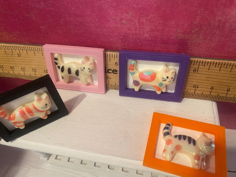 Miniatur-Zierkatzen, Puppenhaus-Kätzchen-Accessoires & Dekoration, 1:12 Bild 19