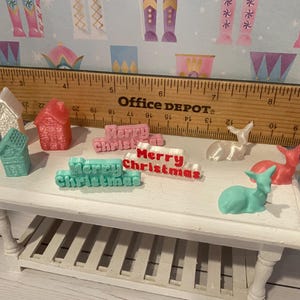Miniature Christmas Wonderland, Dollhouse Holiday Candyland Accessories, Decor, 1:12 image 12